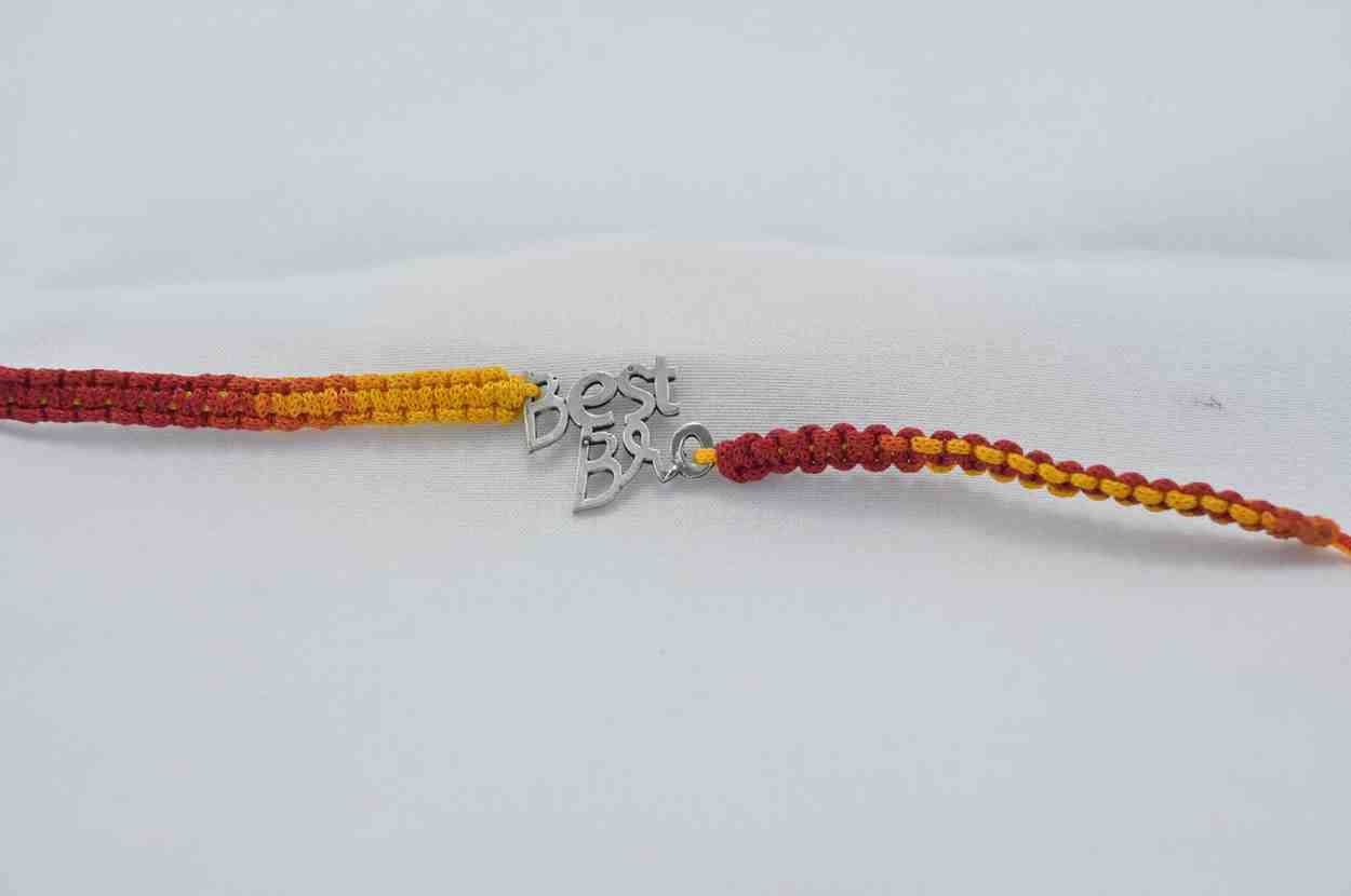 Best Bro design silver rakhi made from 925 sterling silver, perfect for Raksha Bandhan.