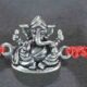 Lord Gajanand design silver rakhi made from 925 sterling silver, perfect for Raksha Bandhan.