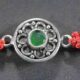 Fabulous intricate cutstone design silver rakhi made from 925 sterling silver, perfect for Raksha Bandhan.