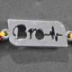 Bro with heartbeat design silver rakhi made from 925 sterling silver, perfect for Raksha Bandhan.