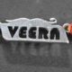Veera with moustache design silver rakhi made from 925 sterling silver, perfect for Raksha Bandhan.